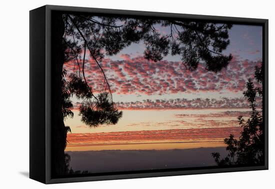 Sundown and Pink Clouds in La Mesa, California at Sunset-Michael Qualls-Framed Premier Image Canvas