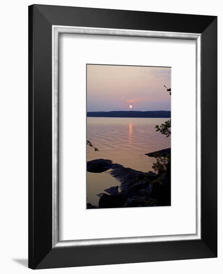 Sundown, Lelång Lake, Dalsland, Sweden-Andrea Lang-Framed Photographic Print