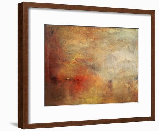 Sundown over a Lake, 1840-J^ M^ W^ Turner-Framed Premium Giclee Print