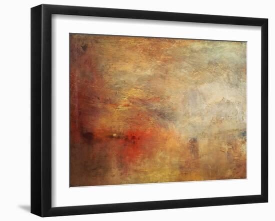 Sundown over a Lake, 1840-J^ M^ W^ Turner-Framed Giclee Print