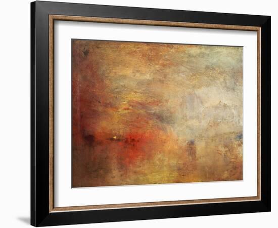 Sundown over a Lake, 1840-J^ M^ W^ Turner-Framed Giclee Print