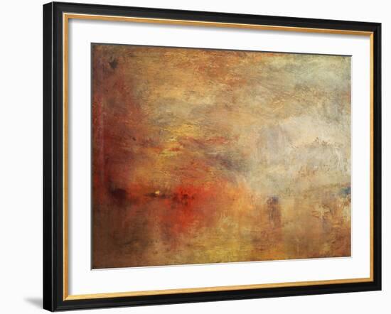 Sundown over a Lake, 1840-J^ M^ W^ Turner-Framed Giclee Print