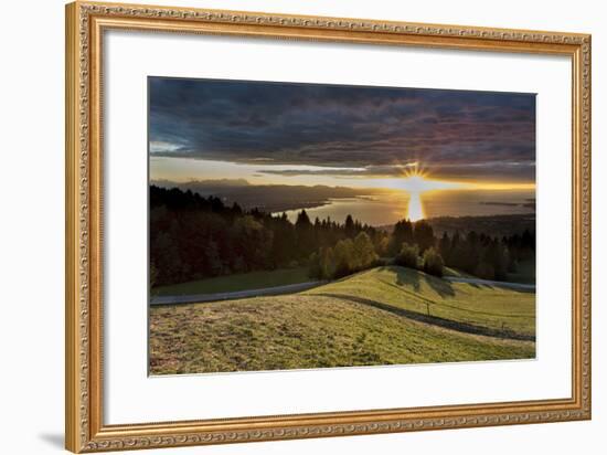 Sundown over Lake of Constance-Jurgen Ulmer-Framed Photographic Print