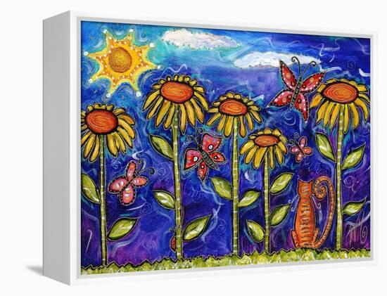 Sundown Sunflowers-Wyanne-Framed Premier Image Canvas