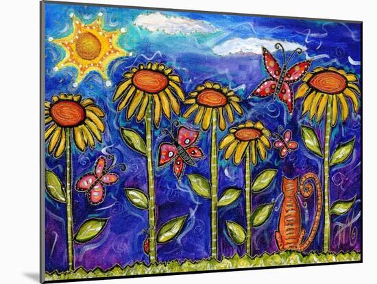 Sundown Sunflowers-Wyanne-Mounted Giclee Print