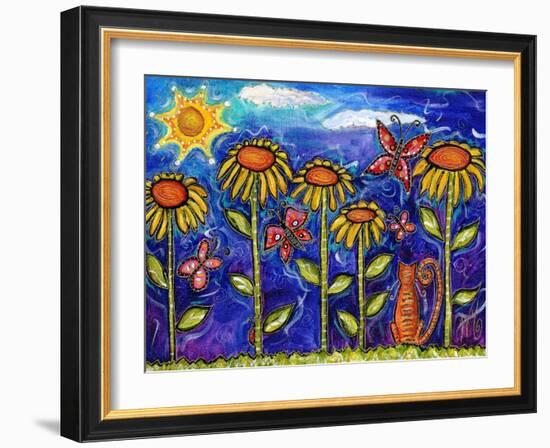 Sundown Sunflowers-Wyanne-Framed Giclee Print