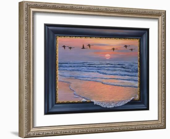 Sundown with Swans-Harro Maass-Framed Giclee Print