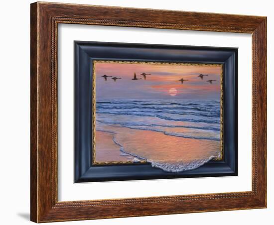 Sundown with Swans-Harro Maass-Framed Giclee Print