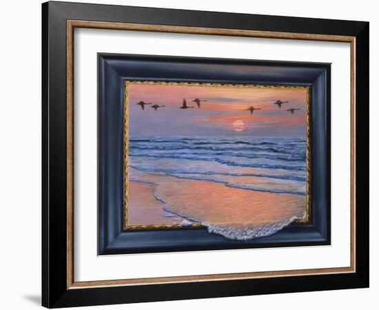 Sundown with Swans-Harro Maass-Framed Giclee Print