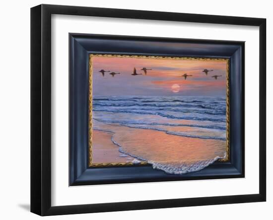 Sundown with Swans-Harro Maass-Framed Giclee Print