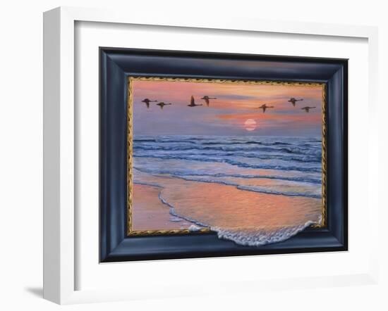 Sundown with Swans-Harro Maass-Framed Giclee Print