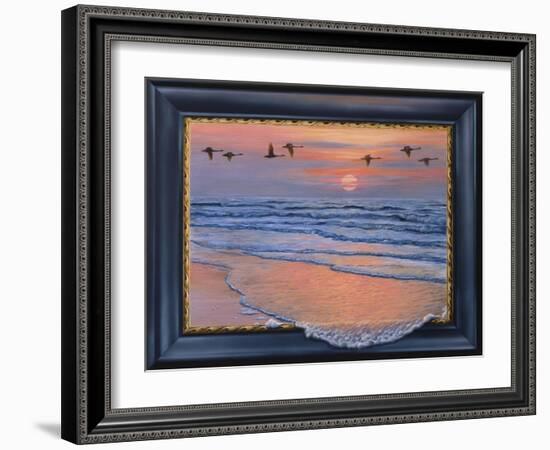 Sundown with Swans-Harro Maass-Framed Giclee Print