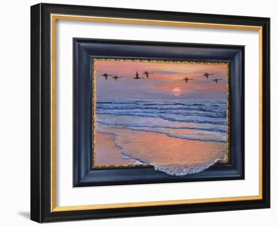 Sundown with Swans-Harro Maass-Framed Giclee Print
