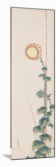 Sunflower, 1848 (Ink & Colour on Paper)-Katsushika Hokusai-Mounted Giclee Print