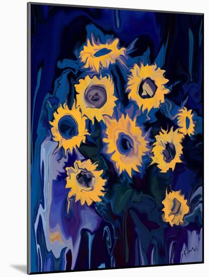 sunflower 1-Rabi Khan-Mounted Art Print