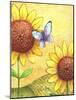 Sunflower and Butterfly-Melinda Hipsher-Mounted Giclee Print