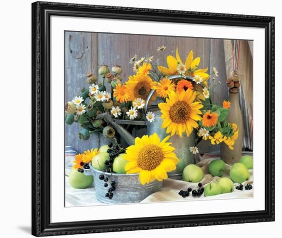 Sunflower Arrangement I-null-Framed Art Print