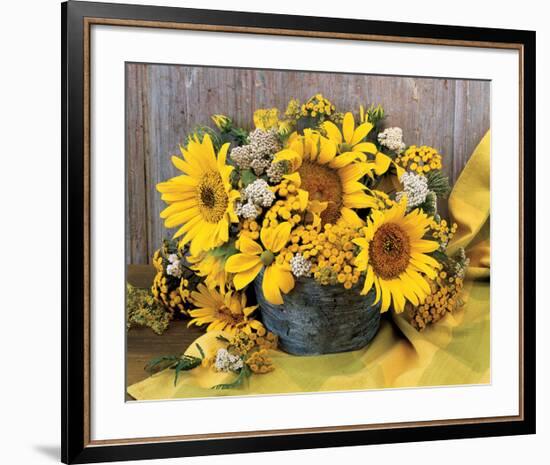 Sunflower Arrangement II-null-Framed Premium Giclee Print