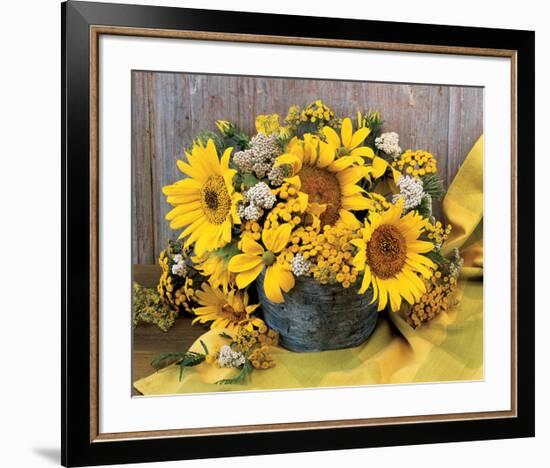 Sunflower Arrangement II-null-Framed Premium Giclee Print