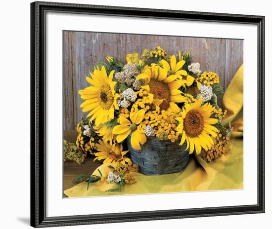 Sunflower Arrangement II-null-Framed Premium Giclee Print