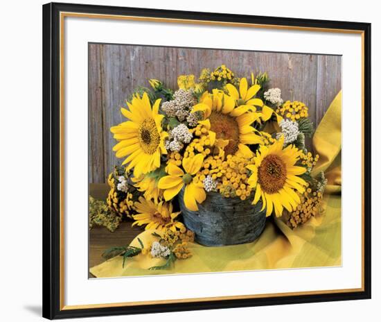 Sunflower Arrangement II-null-Framed Premium Giclee Print