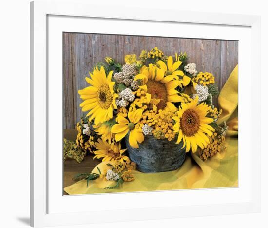 Sunflower Arrangement II-null-Framed Premium Giclee Print