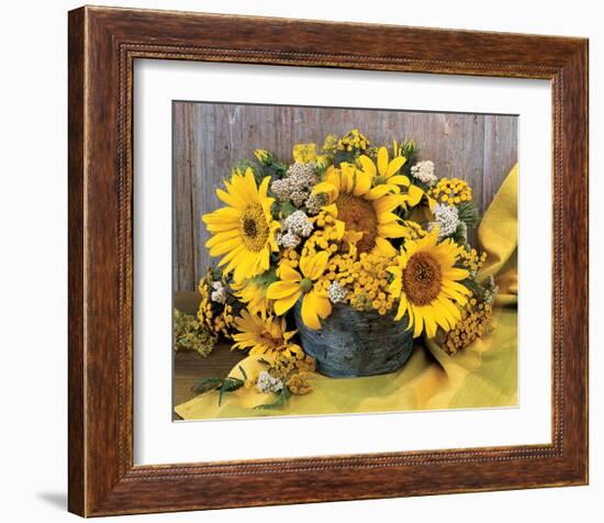 Sunflower Arrangement II-null-Framed Art Print