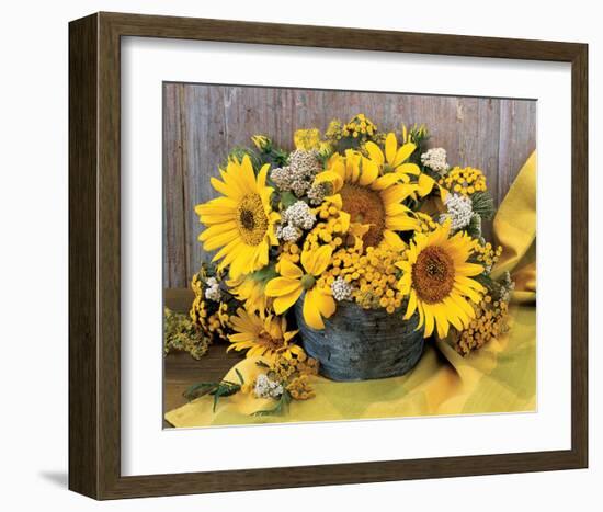 Sunflower Arrangement II-null-Framed Art Print