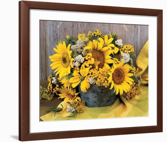 Sunflower Arrangement II-null-Framed Art Print