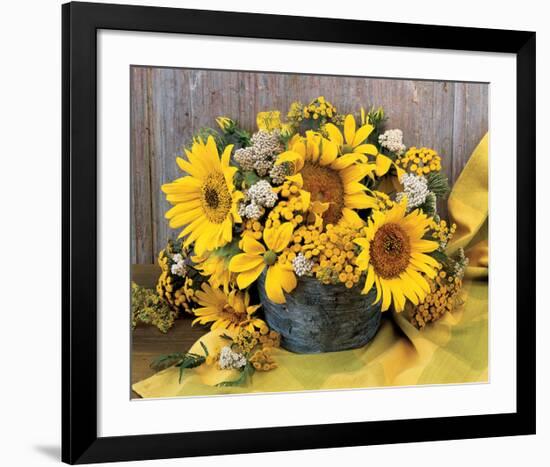 Sunflower Arrangement II-null-Framed Art Print