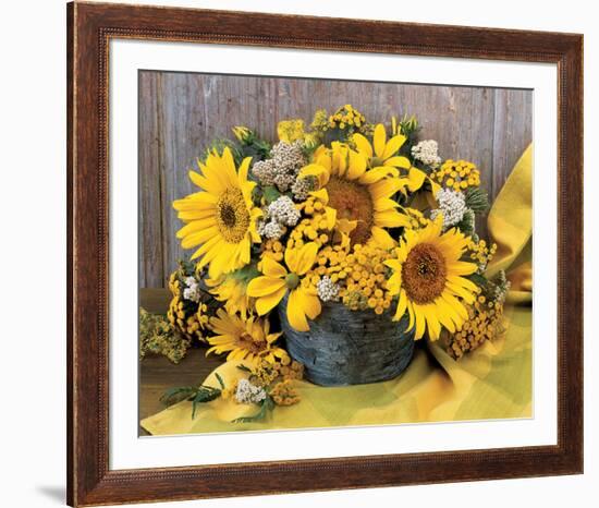 Sunflower Arrangement II-null-Framed Art Print