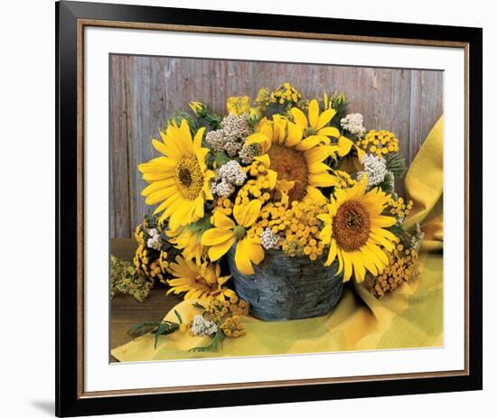 Sunflower Arrangement II-null-Framed Art Print