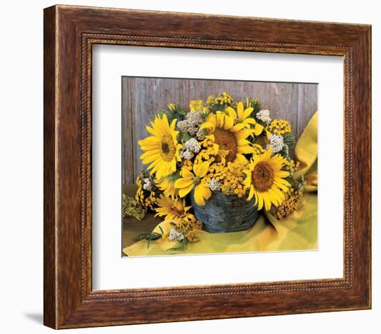 Sunflower Arrangement II-null-Framed Art Print