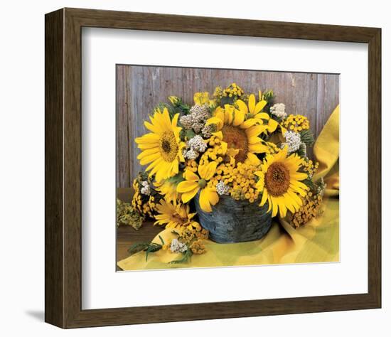 Sunflower Arrangement II-null-Framed Art Print