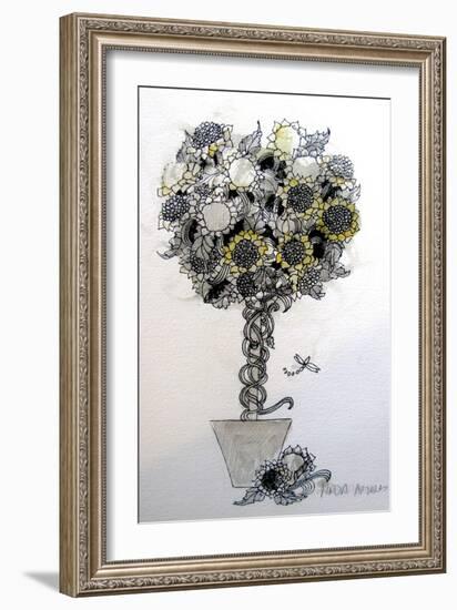 Sunflower arrangement-Linda Arthurs-Framed Giclee Print