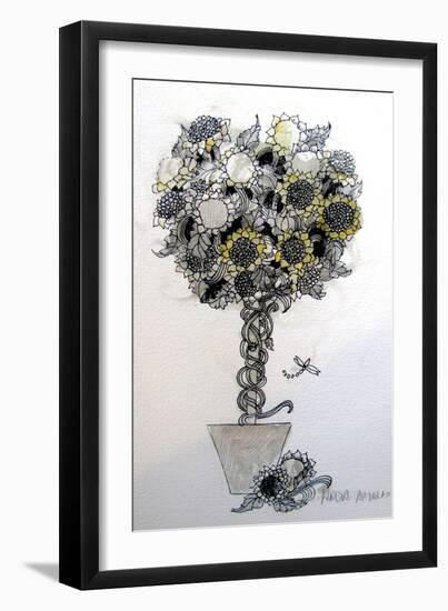 Sunflower arrangement-Linda Arthurs-Framed Giclee Print