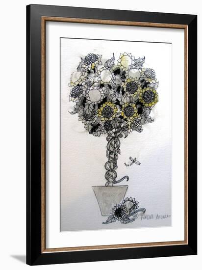 Sunflower arrangement-Linda Arthurs-Framed Giclee Print