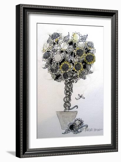 Sunflower arrangement-Linda Arthurs-Framed Giclee Print