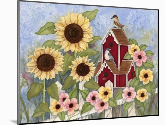 Sunflower Birdhouse-Tracy Miller-Mounted Giclee Print