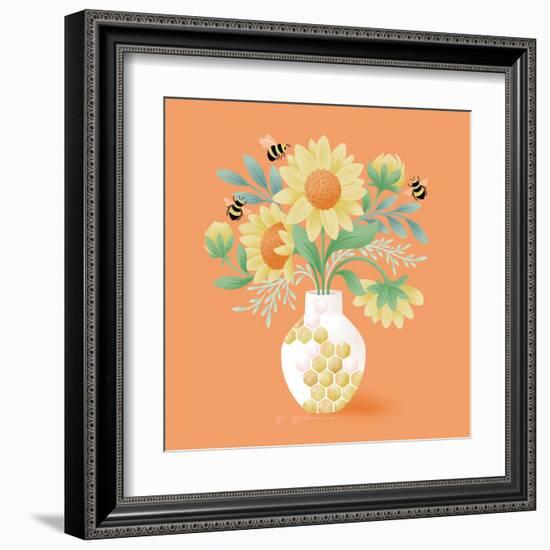 Sunflower Bouquet-Gia Graham-Framed Art Print