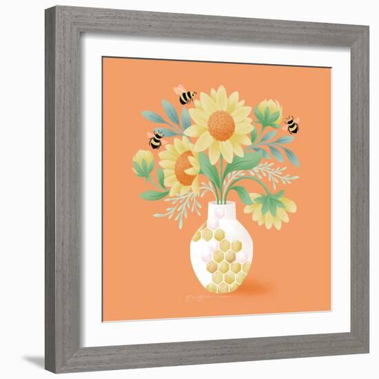 Sunflower Bouquet-Gia Graham-Framed Art Print