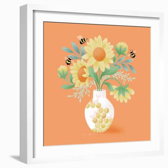 Sunflower Bouquet-Gia Graham-Framed Art Print