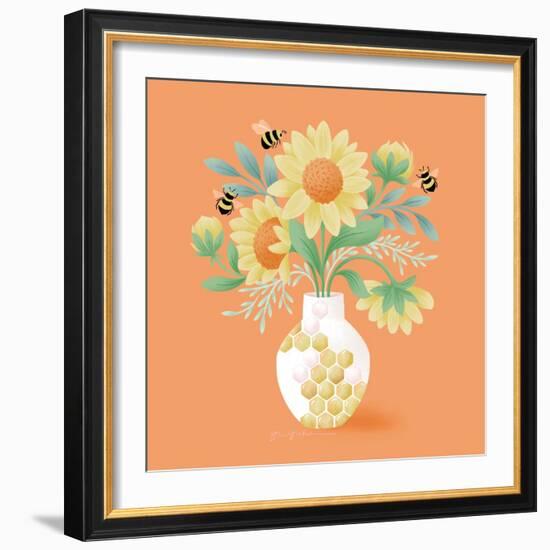 Sunflower Bouquet-Gia Graham-Framed Art Print