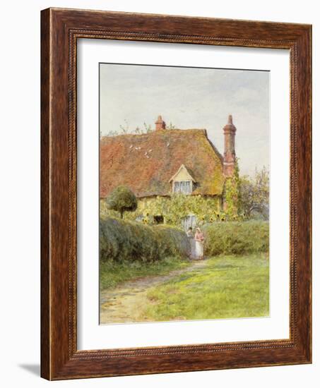 Sunflower Cottage-Helen Allingham-Framed Giclee Print