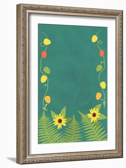 Sunflower Ferns, 2022 (Digital)-Roberta Murray-Framed Giclee Print