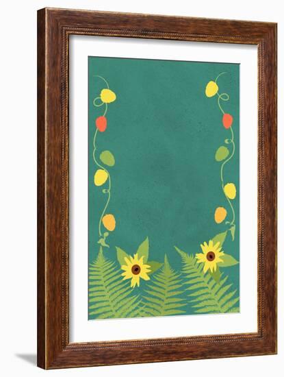 Sunflower Ferns, 2022 (Digital)-Roberta Murray-Framed Giclee Print