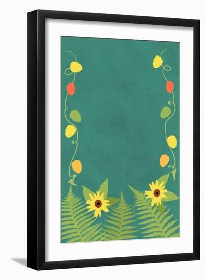 Sunflower Ferns, 2022 (Digital)-Roberta Murray-Framed Giclee Print