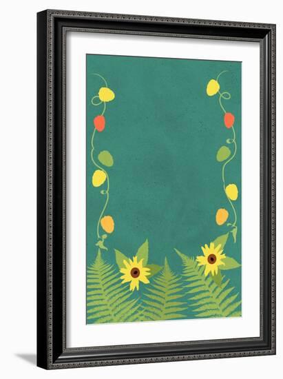 Sunflower Ferns, 2022 (Digital)-Roberta Murray-Framed Giclee Print