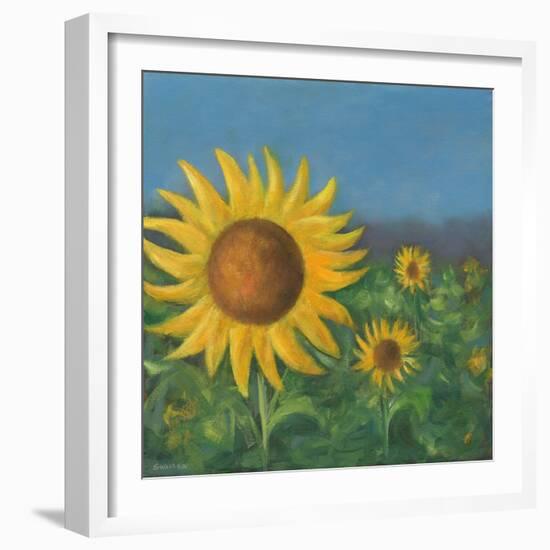 Sunflower Field I-David Swanagin-Framed Art Print