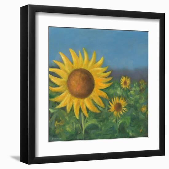 Sunflower Field I-David Swanagin-Framed Art Print